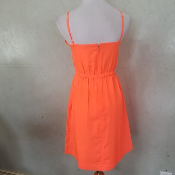 NWT J.Crew orange dress women's size 0 (F4-8) - Picture 3 of 8